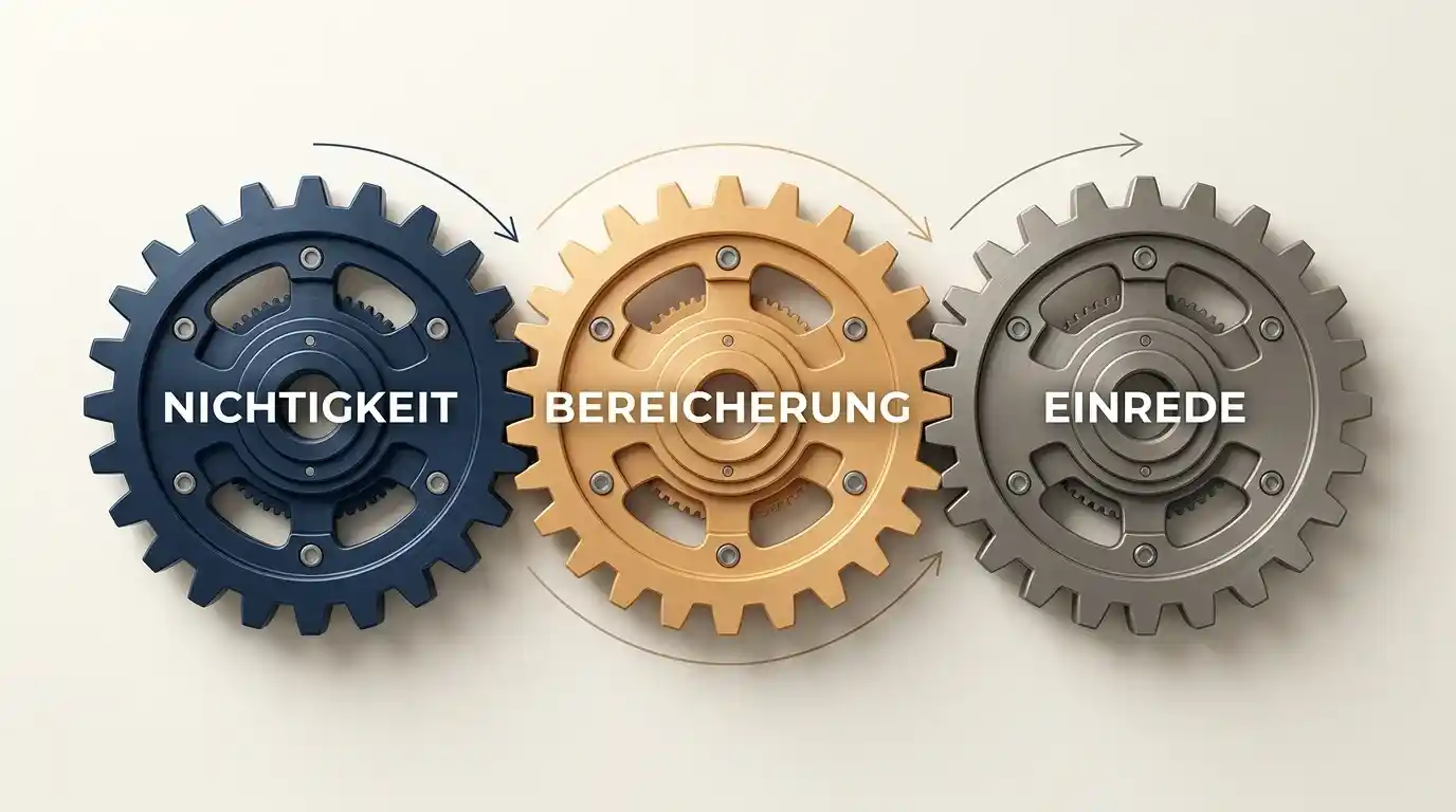 Schaubild des Zusammenspiels der Paragraphen 134, 812 und 817 BGB in der Rueckforderungskette
